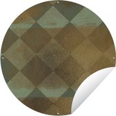 Motif Cercle Jardin - Carré - Vert - 120x120 cm - Affiche Jardin - XXL