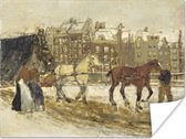 Het Rokin à Amsterdam - Peinture de George Hendrik Breitner Poster 40x30 cm - petit - Tirage photo sur Poster (décoration murale salon / chambre)