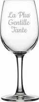 Witte wijnglas gegraveerd - 26cl - La Plus Gentille Tante