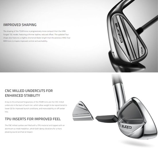 Cobra King Tour Forged IJzers 4-PW 2023 (steel shaft) - Rechtshandig - Regular | van Cobra — afbeelding 2