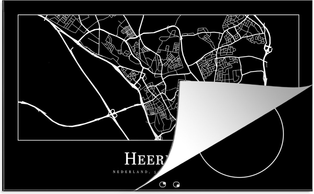 Inductie beschermer - Inductie Mat - Kookplaat beschermer - Stadskaart - Plattegrond - Heerlen - Kaart - Inductie beschermer - Inductie Mat - Kookplaat Beschermer - 91.6x52.7 cm - Afdekplaat inductie - Inductiebeschermer