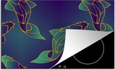 KitchenYeah® Inductie beschermer 77x51 cm - Patronen - Vis - Koi - Kookplaataccessoires - Afdekplaat voor kookplaat - Inductiebeschermer - Inductiemat - Inductieplaat mat