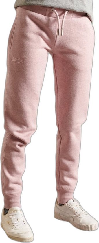 SUPERDRY Pantalons de jogging Vintage Logo Emb - Femme - Pink tendre chiné - M