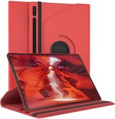 Hoesje Geschikt Voor Samsung Galaxy Tab S8 Ultra hoes Draaibare Book Case Cover Rood - Hoesje Geschikt Voor Samsung Galaxy Tab S8 Ultra hoesje 14.6 2022