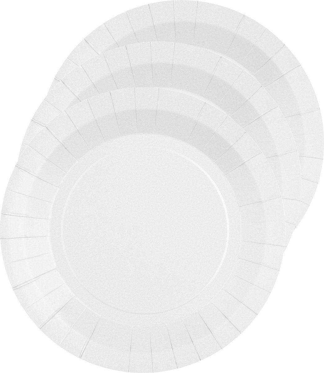 Lichtblauwe Borden Papier 23cm 16st