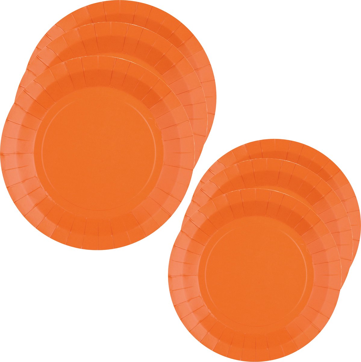 Santex Feest/verjaardag borden set - 20x stuks - oranje - 17 cm en 22 cm