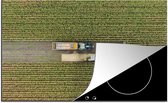 KitchenYeah® Inductie beschermer 81.6x52.7 cm - Tractor - Maïs - Hakselaar - Kookplaataccessoires - Afdekplaat voor kookplaat - Inductiebeschermer - Inductiemat - Inductieplaat mat
