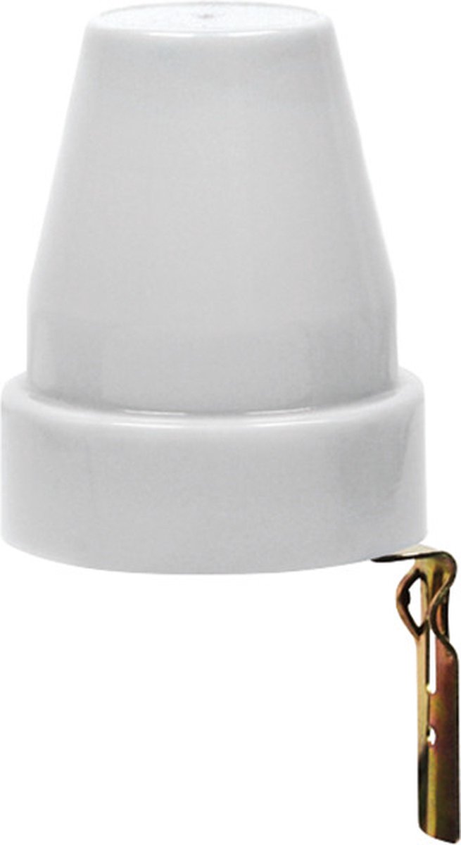 Schemerschakelaar Lichtsensor - Spatwaterdicht IP44 - 1200W - 10A - Wit