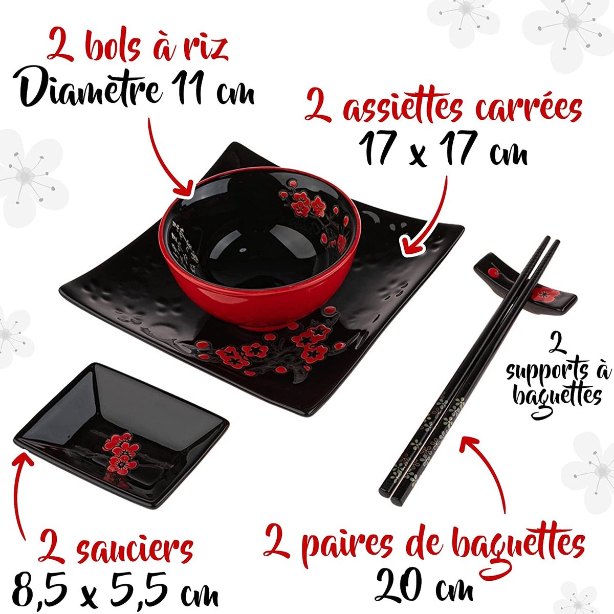 Sushi Serviesset Borden en schalen voor sushi Sushi Set Sushi Kit