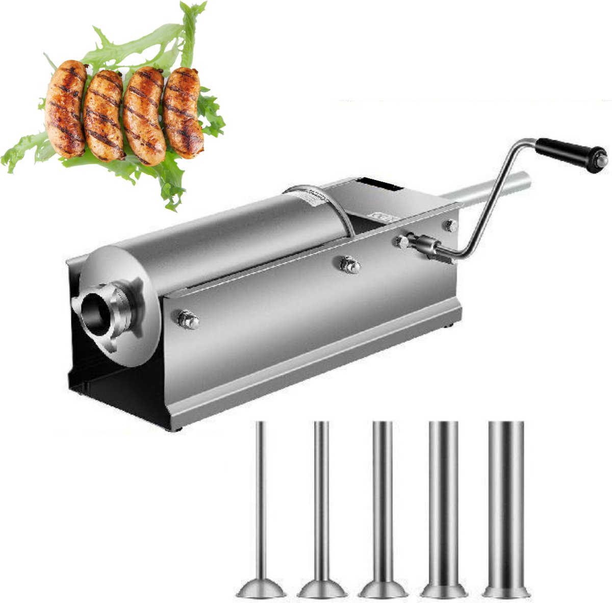 Currero Worstenvuller 7 Liter - Worst Pusher - Worstenvul Machine - Handmatige Worstvuller