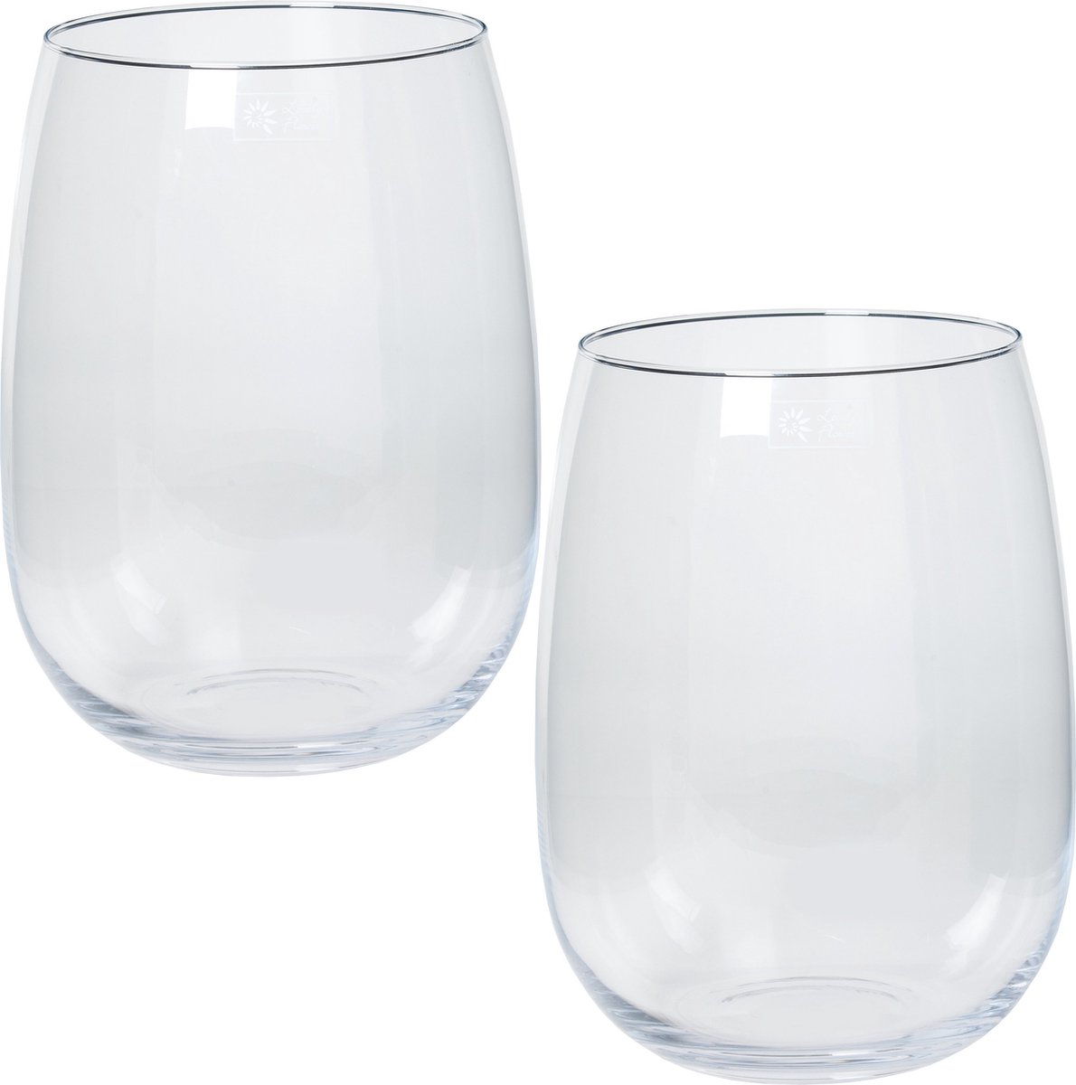 Floran Vaas Julia - 1x - wijd uitlopende hals - transparant - glas - 22 x 26 cm