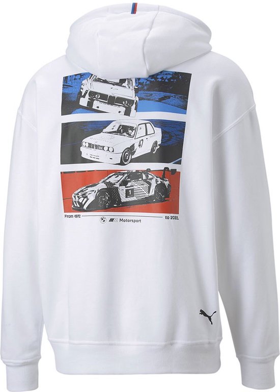 PUMA BMW Motorsport Graphic Sweatshirt Heren - Puma White - XXL | bol.com