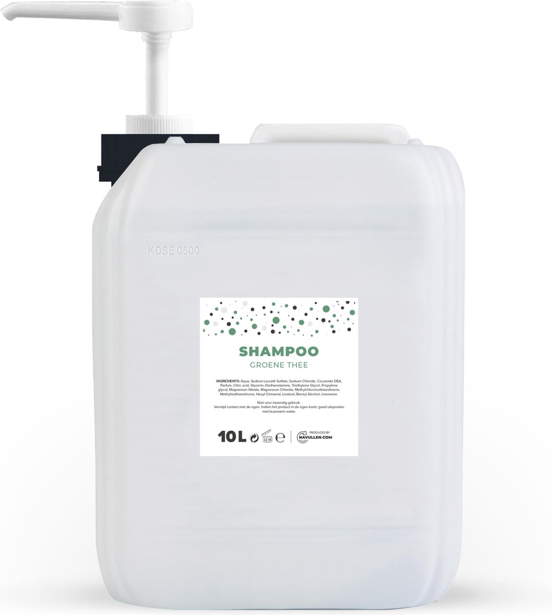 Shampoo - Groene thee - 10 Liter - Jerrycan - Met pomp - Navulling - Navullen