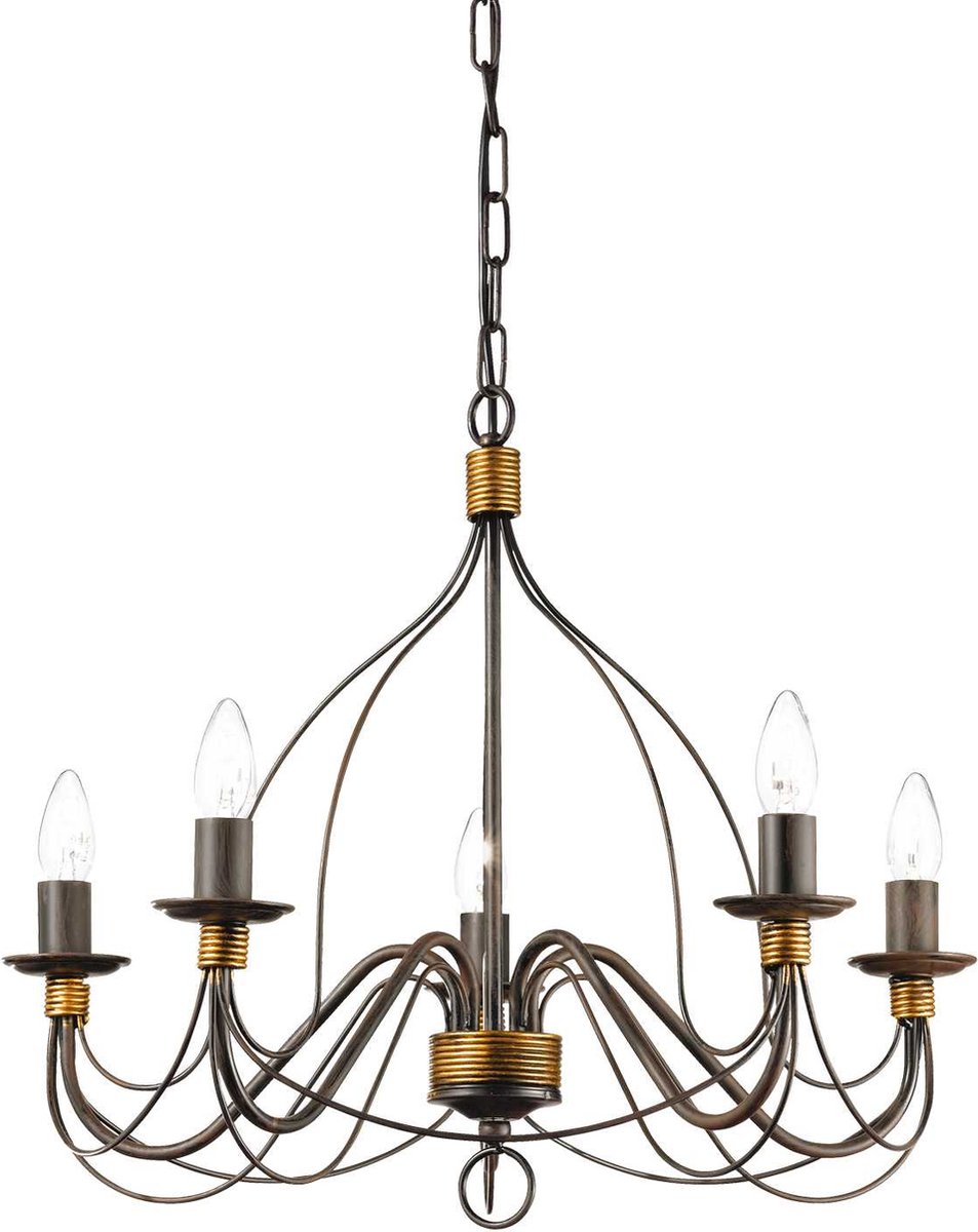 Ideal Your Lux - Hanglamp Bohemian - Metaal - E14 - Voor Binnen - Lamp - Lampen - Woonkamer - Eetkamer - Slaapkamer - Bruin