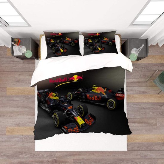 Dekbedovertrek Racing thema - met 2 kussenslopen - Max Verstappen -  beddengoed 135 x... | bol.com