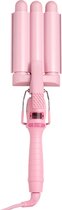 Mermade Pro Mini Hair Waver - Haarkrultang - Roze Wafeltang - GolvenKrultang - 25mm Pink