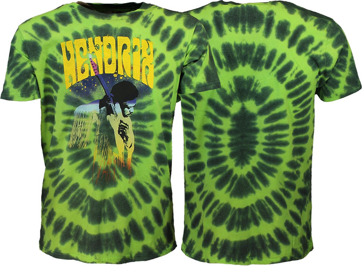 Jimi Hendrix Hear The Vibe Dip Dye T-Shirt - Officiële Merchandise - M