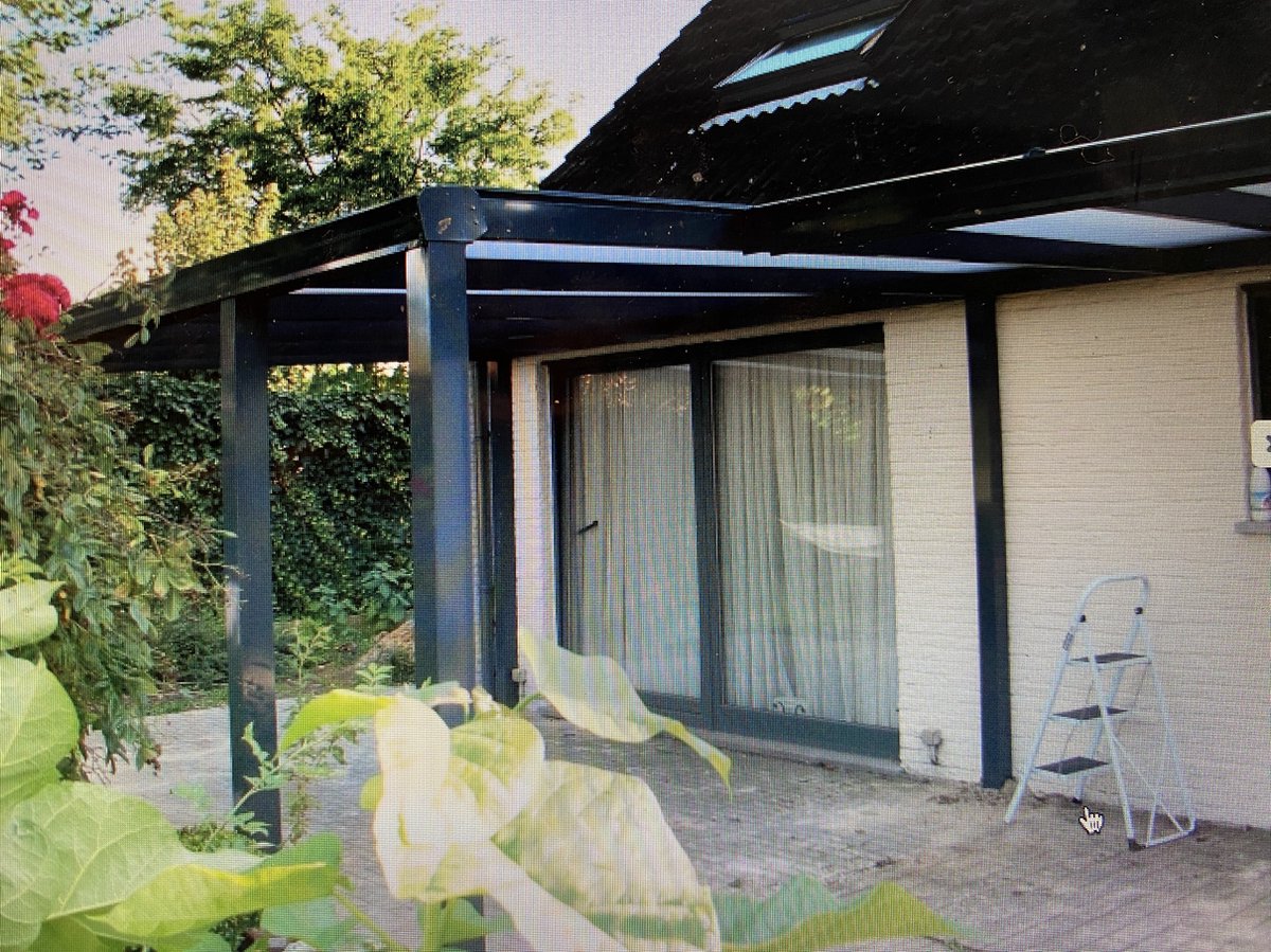 Pergola met polycarbonaat dakbedekking, B400cm x D350cm, grijs