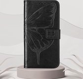 Mobigear Telefoonhoesje geschikt voor Xiaomi Redmi Note 11 4G Hoesje | Mobigear Butterfly Bookcase Portemonnee | Pasjeshouder voor 3 Pasjes | Telefoonhoesje voor Pinpas / OV Kaart / Rijbewijs - Zwart