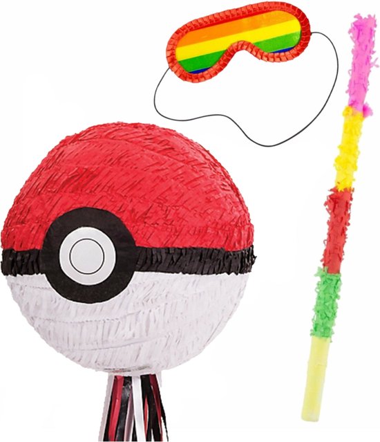 Pinata d'une boule Pokemon - set avec masque et baton - Pinata 50
