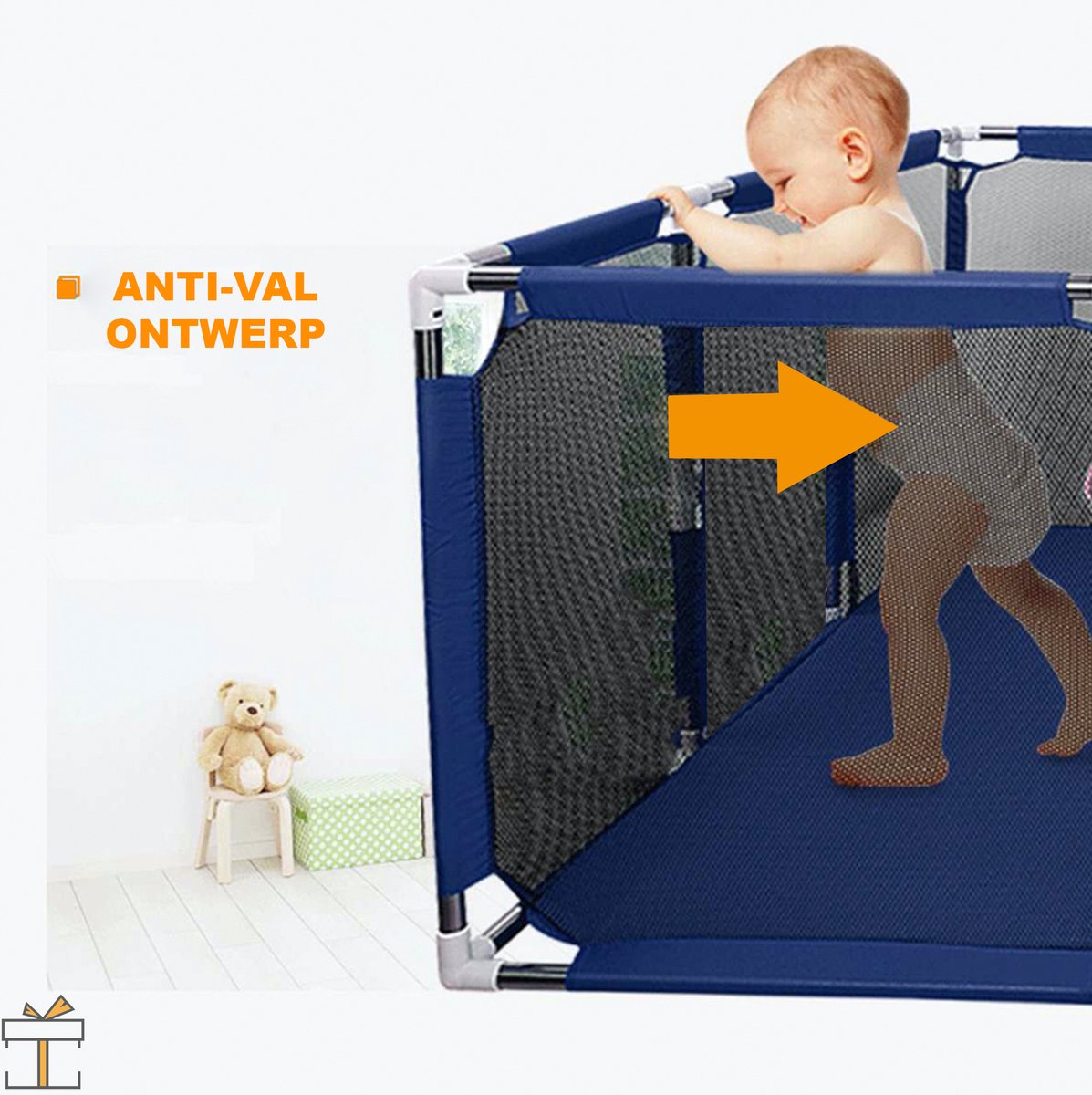 Baby playpen XL Speelbox Educatief Grondbox Kinderbox