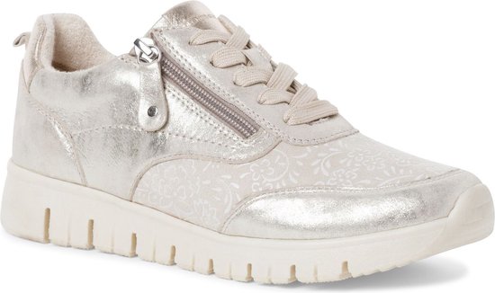 Tamaris Comfort Dames Sneaker - 83705-949 Beige Gold - Wijdte H - Maat 42