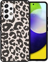 iMoshion Hoesje Geschikt voor Samsung Galaxy A53 Hoesje Siliconen - iMoshion Design hoesje - Zwart / Leopard