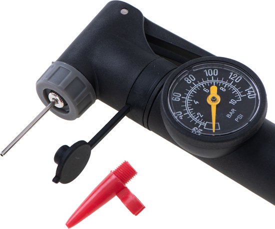 L-BRNO hand fietspomp met manometer en fietshouder 32,5 x 4 x 10 cm zwart van L-BRNO — afbeelding 2