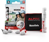 Alpine MotoSafe Pro - Bouchons d'oreilles pour moto - Protection auditive Race & Tour - SNR 20dB - 2 paires - Blanc