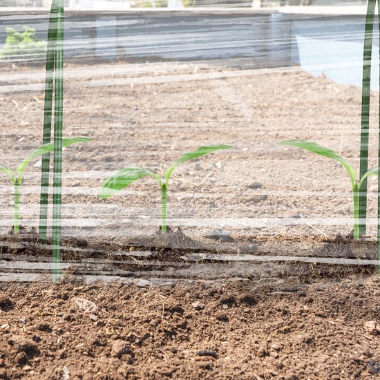 Arcs de tunnel Relaxdays lot de 6 - tubes de serre - arcs de serre tunnel - 60 x 62 - vert