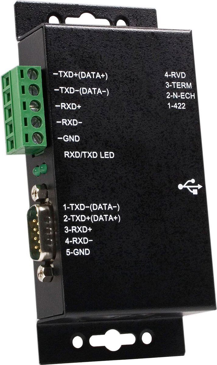 StarTech 1-poort Metalen Industriële USB naar RS422/485 Seriële Adapter met Isolatie