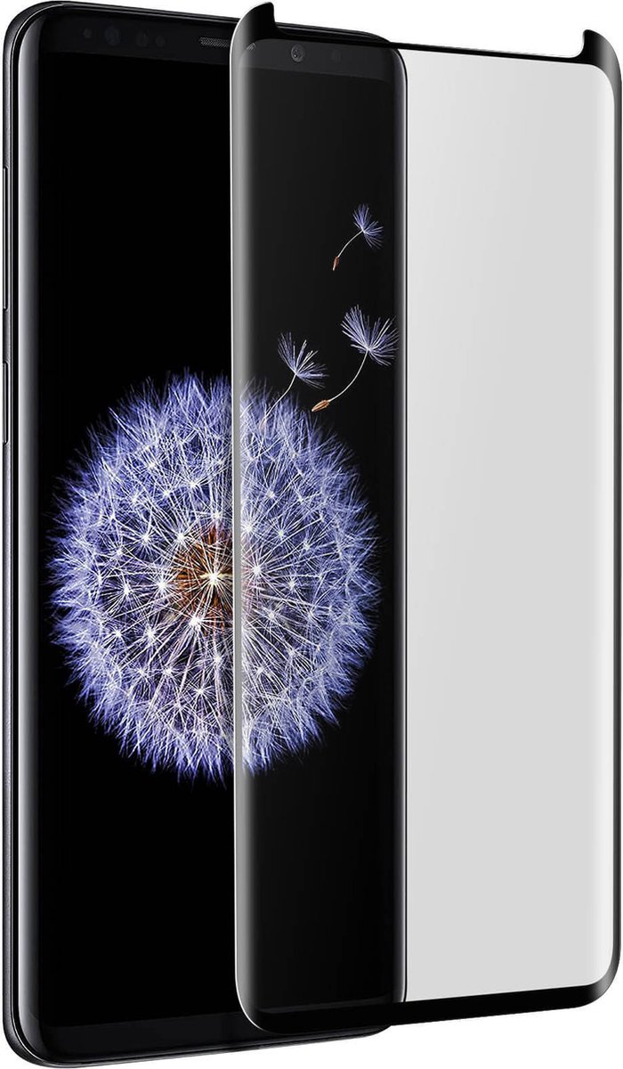 Geschikt voor Samsung S8 Plus/S9 Plus gehard glas 9H afgeschuinde rand zwart