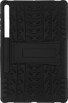 Geschikt voor Samsung Galaxy Tab S7 FE Shockproof Case met Metalen riemclip zwart