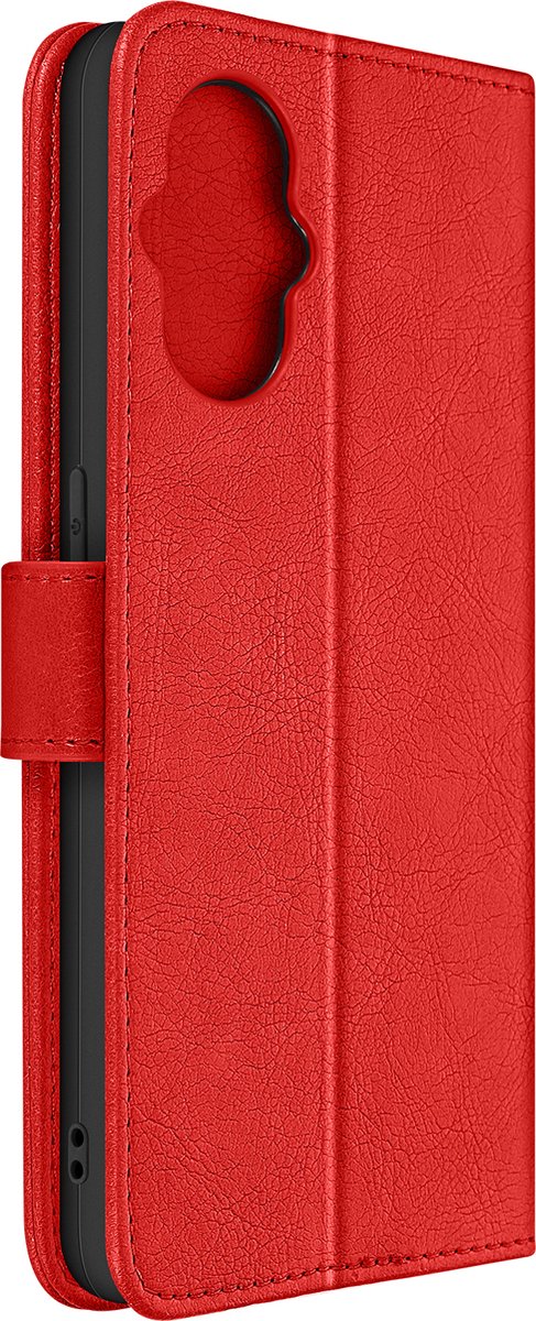 Geschikt voor Oppo Reno 8 Lite 5G Bookcover Video Support Functie rood