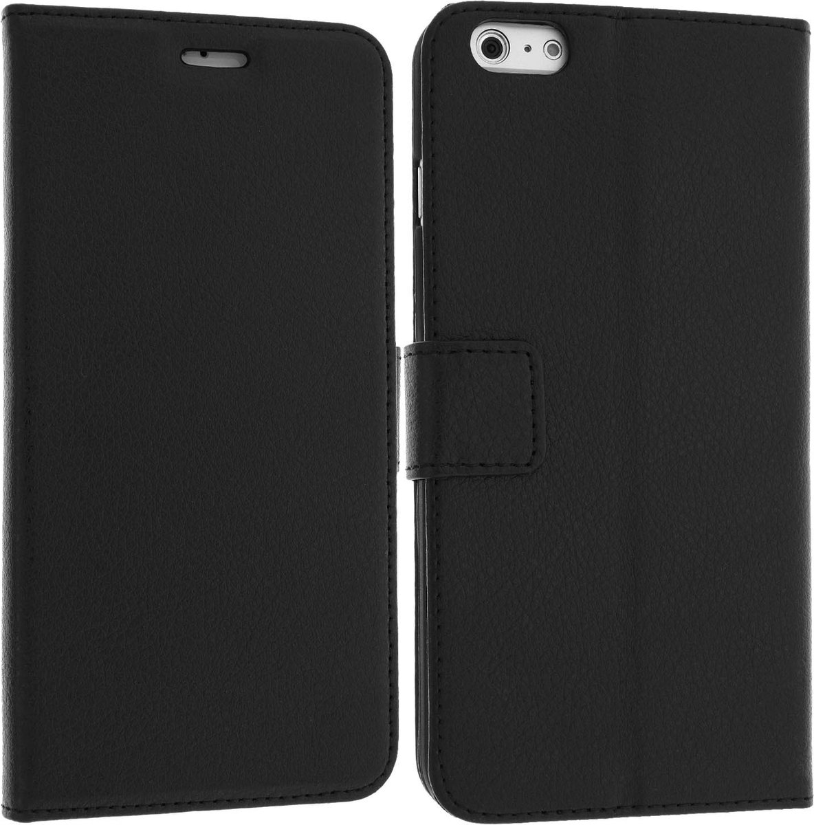 Avizar Housse Étui Folio Portefeuille pour Geschikt voor Apple iPhone 6 Plus, Zwart