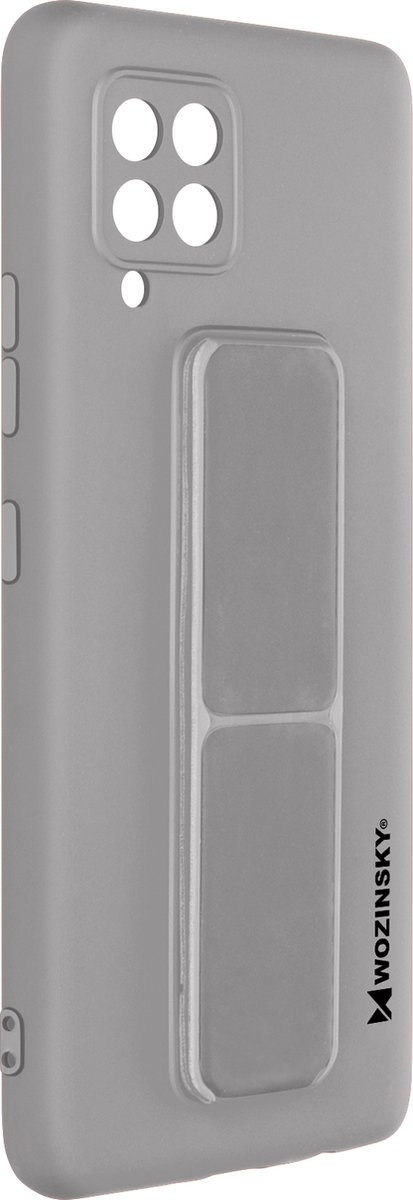 Wozinsky vouwbare magnetische steun Samsung Galaxy A42 silicone hoes grijs