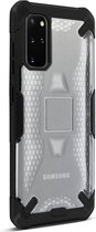 Geschikt voor Samsung S20 Plus Hoes Schokbestendige Honingraat Transparant Multicolor