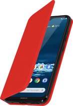 Hoes Geschikt voor Nokia 5.3 klep portefeuille, video standaard rood