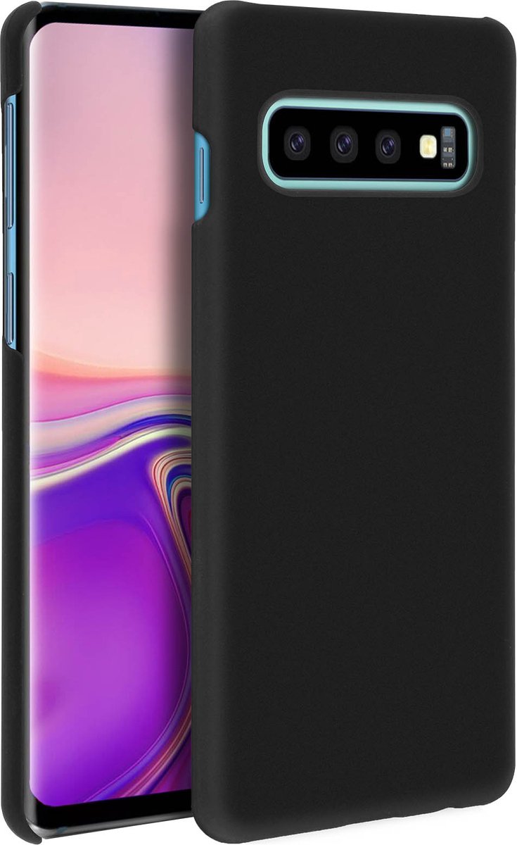 Avizar Hoes Geschikt voor Samsung Galaxy S10 Polycarbonaat beschermer, mat effect, Zwart