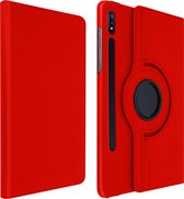 Geschikt voor Samsung Galaxy Tab S7 11.0 Flip Cover 360° Roterende Standaard rood