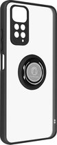 Geschikt voor Xiaomi Redmi Note 11/11s Bi-materiaal Case Ring Video-Ondersteuning zwart