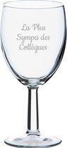 Wijnglas gegraveerd - 24,5cl - La Plus Sympa des Collègues