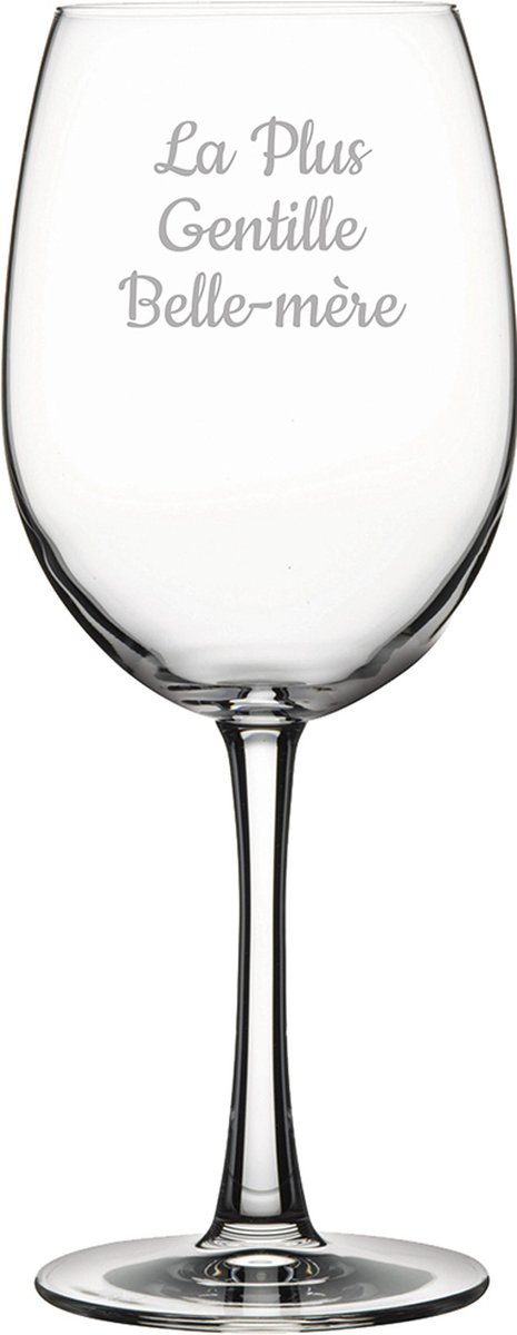 Rode wijnglas gegraveerd - 58cl - La Plus Gentille Belle-mère