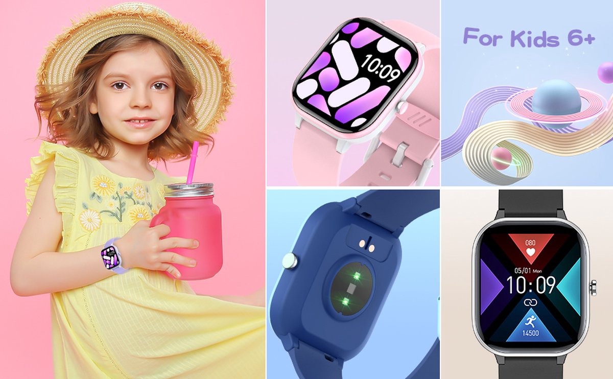 SWGOTA 4G Smartwatch Kinder, Kinderuhr mit GPS, SIM Videoanrufe, SOS, IP68 Wasserdicht, Schulmodus, Telefonfunktion Schrittzähler Voice Chat Wecker, Geschenk für Mädchen und Jungen 3-14 Jahren Schwarz