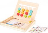 Houten educatief speelgoed match kleuren doos