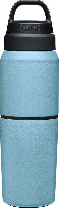CamelBak Multibev Vacuum SS - Bouteille d'eau avec tasse à café / thé amovible - 500 ml + 350 ml - Blauw (Dusk Blue)