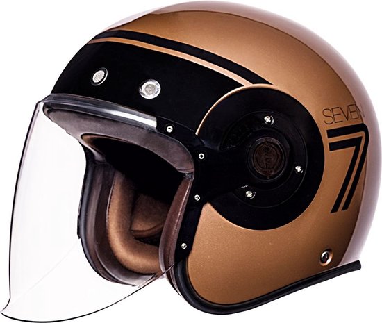 SMK Retro Seven Jet Helm -Gold / Black M