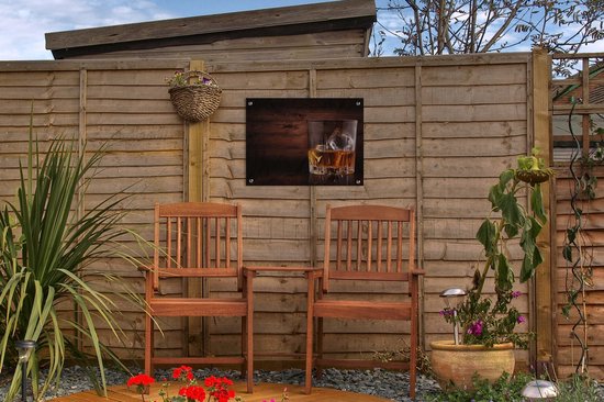 Décoration de Jardin Whisky - Alcohol - Glas - 40x30 cm - Toile de jardin - Affiche extérieure