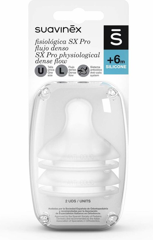  - Flessentepel Suavinex SX Pro Physiological L (2 Stuks)