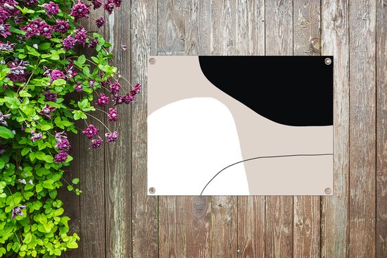 Tableau jardin Formes - Abstrait - Design - 80x60 cm - Affiche jardin - Toile jardin - Affiche extérieur